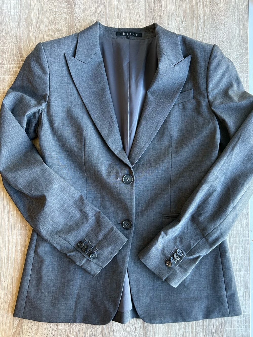 Theory Gray Women's Tailored Blazer